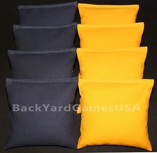 CORNHOLE BEAN BAGS Navy  Yellow 8 ACA Regulation Corn Hole Game Bags
