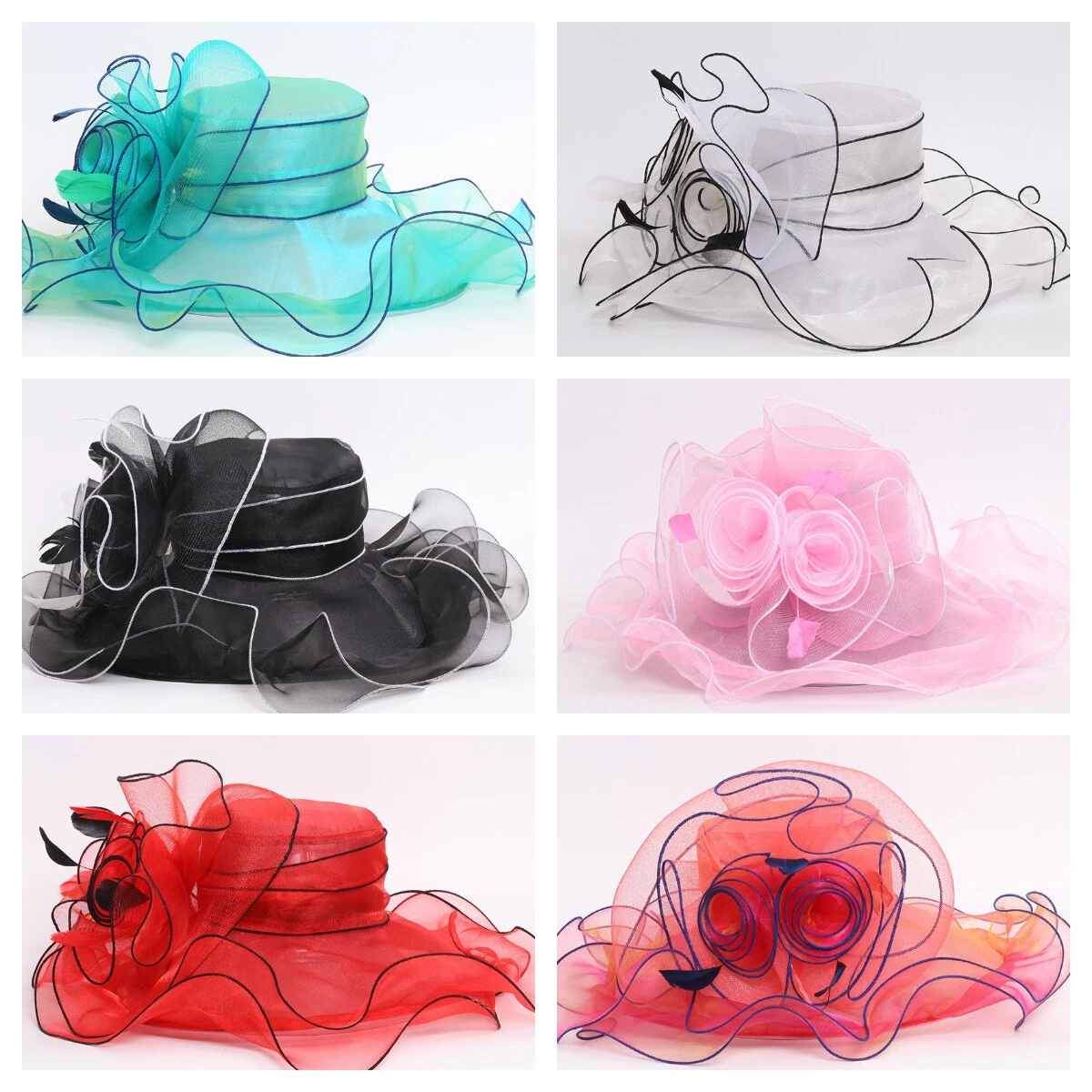 Women's Sun Hat Organza Flower Sun Protection Hat Sun Hat Beach Top Hat