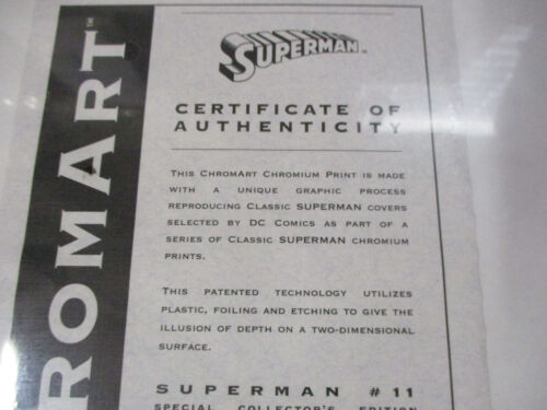 Chromart Chromium Print - Superman No 11 - Zanart DC Comics - New and Sealed - Bild 6 von 7
