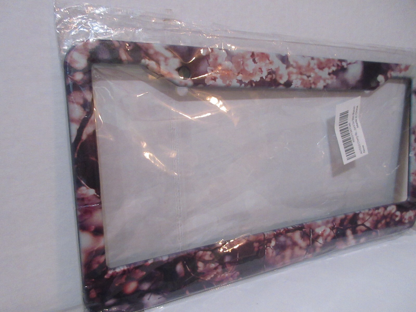 Cherry Flower Orchard Pink Metal License Plate Tag Frame Trim Border