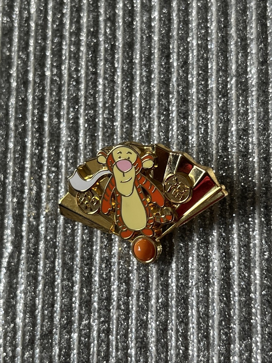 Disney Pin Pooh Tigger Gold Fan Japan Store Jds Tokyo 2003 Omikuji