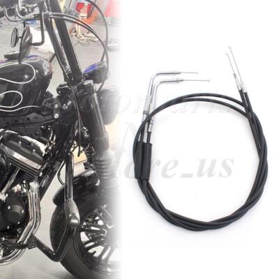 43-1/2'' Dual Throttle Cable Wolfram Steel For Harley Touring FLH FLT 1996-2007