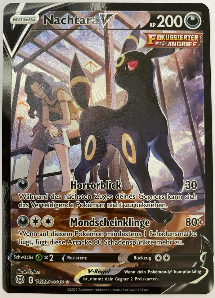 Pokemon Nachtara V CHR | Deutsch TG22/TG30 Strahlende Sterne | Near Mint