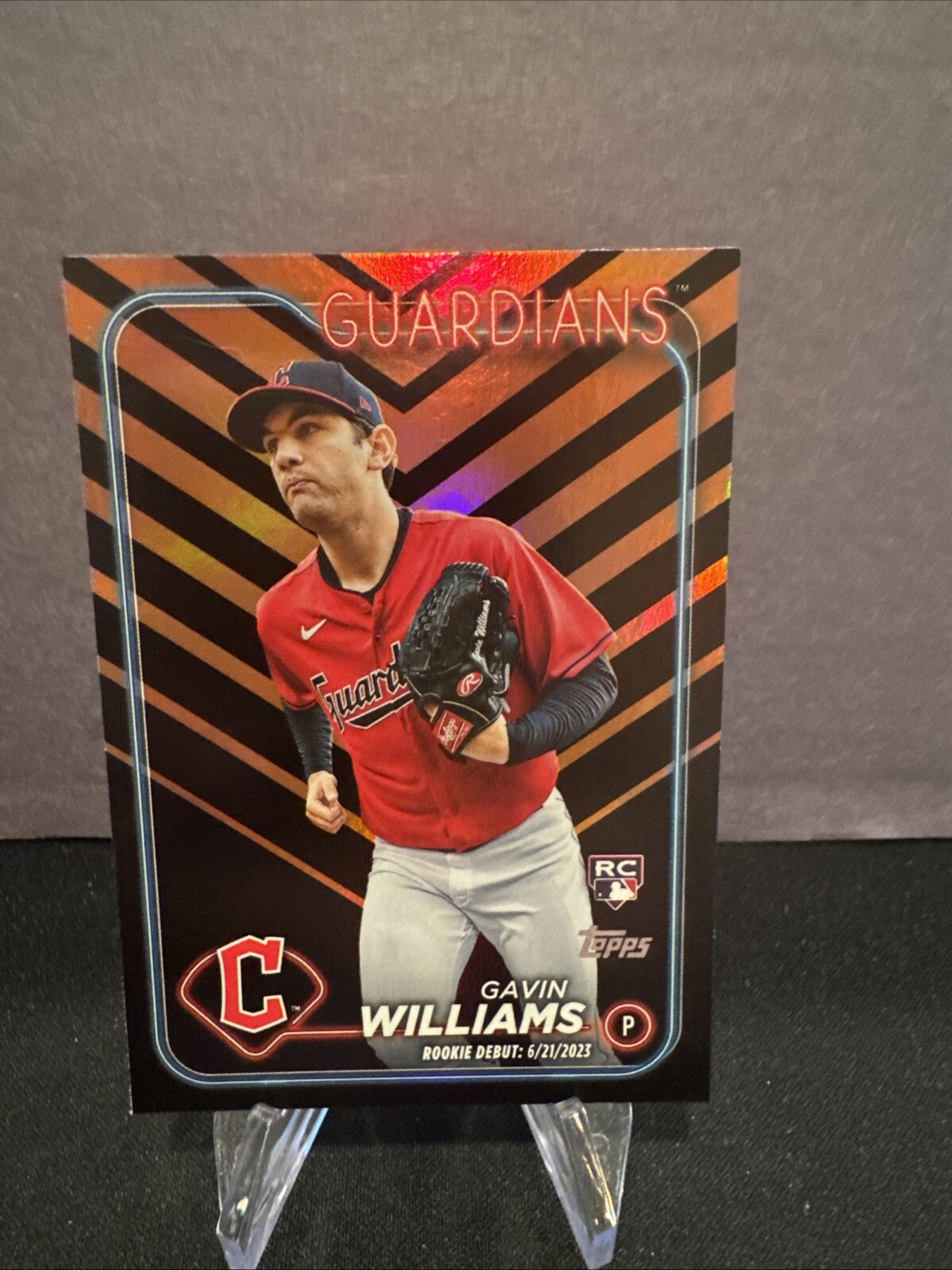 2024 Topps Update-Gavin Williams RC #US294-Halloween Black & Orange Parallel