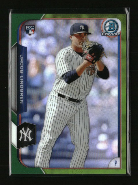 2015 Bowman Chrome Green Refractors /99 Jacob Lindgren #14 New York Yankees