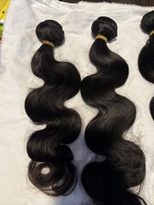 Human Hair Virgin Body Wave Bundles with 13x4 Lace Frontal.