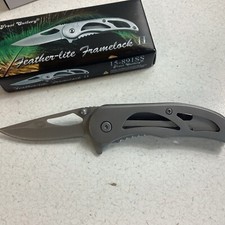 Frost Cutlery Tactical Folding Pocket Knife Feather Light Frame Lock I 15-891SS