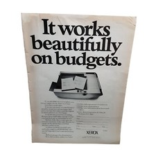 Xerox Copier Machine vintage 1980 Magazine Ad Print Advertising