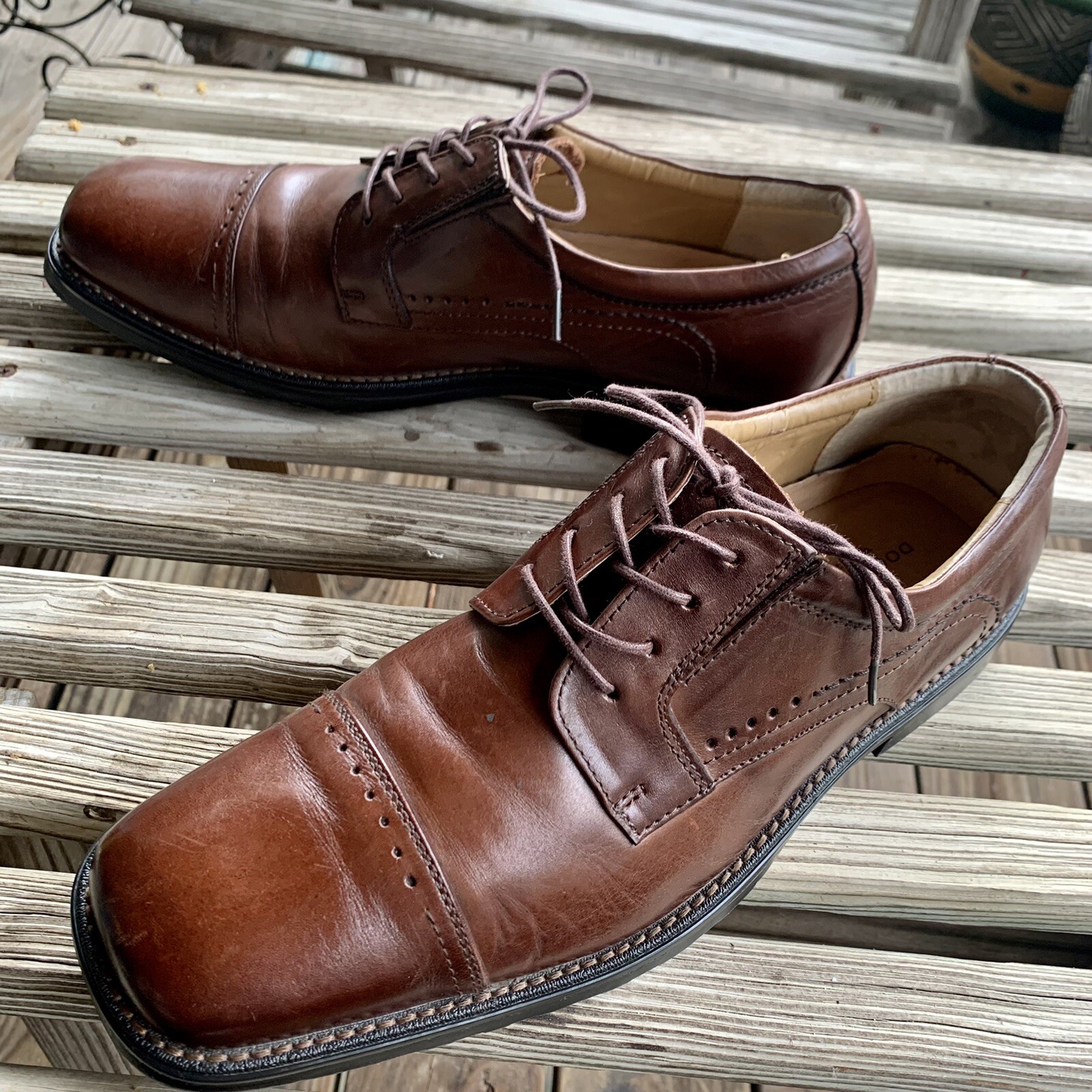 SAOLA Scarpe eleganti Oxford Dockers Prostyle da uomo stile professionale marroni in pelle taglia 10M