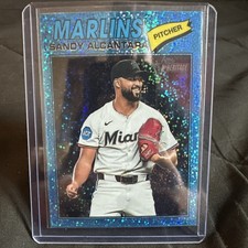 2026 Topps Heritage Chrome Light Blue Sparkle #76 Sandy Alcantara