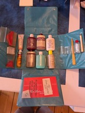 40er/ 50er Vintage Kosmetikset Reise Kultur Tasche MIT Original-Inhalt USA