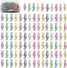 Large Paper Clips 1.6 Inch 40mm 100 Pcs Multicolored Note Shapes Smooth 