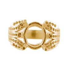 Semi Mount 8X10MM Oval Shape Faceted Ring Sterling Silver Jewelry