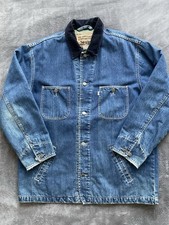 Vintage 90s Levi s Denim Chore Coat Jacket Mens M Quilted Workwear Blue