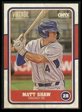 Matt Shaw 2025 Onyx Vintage RC Prospect Rookie Chicago Cubs