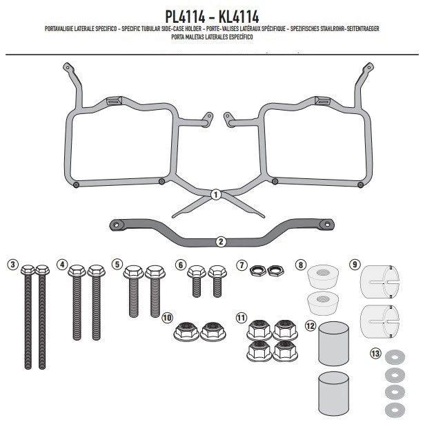 GIVI PL4114 Estuche Lateral Soporte Para Monokey/Retrofit Kawasaki Versys 650 Foto 2 de 2