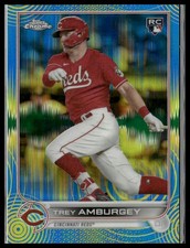 Trey Amburgey 2022 Topps Chrome Sonic Blue/Yellow Sonic Pulse Refractor RC /75