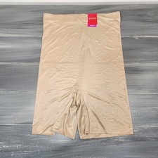 Spanx Women's Shapewear Beige Size 2X Plus High Waist Mid Thigh Short