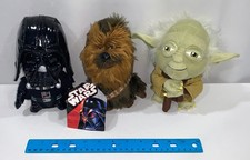 Star Wars 2008 Comic Images Plush Lot of 3 Chewbacca Yoda Darth Vader