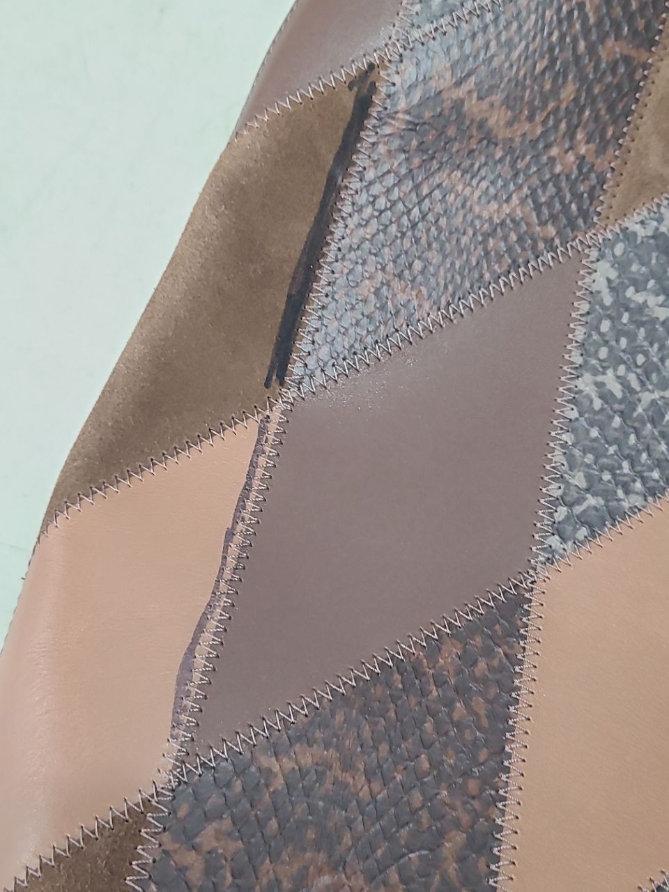 Coach Brown Leather/Suede Patchwork Large Hobo Bag - image 8