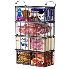 Freezer Organizer Bins, 4 Pack Stackable Deep Chest Freezer Organizer Bins, F...