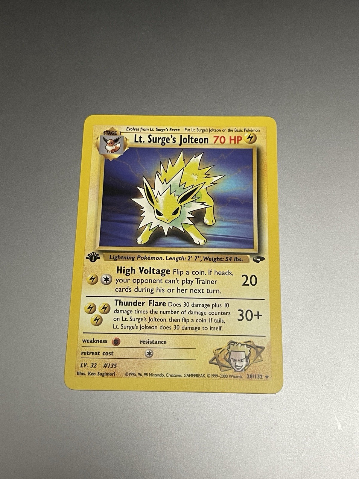 Pokemon TCG - Lt. Surge's Jolteon Gym Challenge 28/132 1st Edition Rare NM