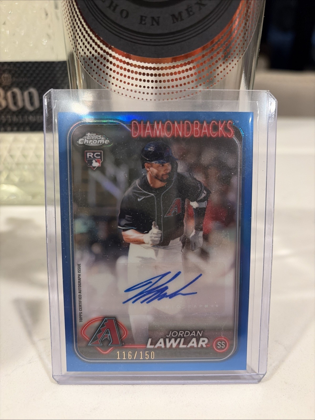 2024 Topps Chrome - Rookie Autographs Jordan Lawlar #RA-JLA Blue Refractor /150
