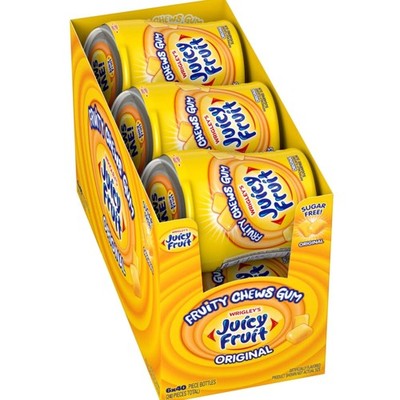 Sugar-Free Chewing Gum, Chews, 40 Pieces Per Bottle, Pack of 6