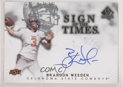 2012 SP Authentic Sign of the Times Brandon Weeden #ST-BW Rookie Auto RC rw8