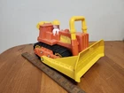 1970s Vintage Fisher Price Little People Toy Buldozer W/ 14" Chain. Works Great!
