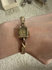 Vintage1930s Nivada Genchen watch with gold-tone square face (no longer working)