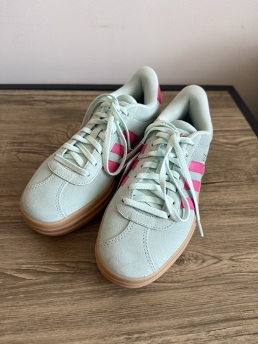Adidas VL Court Bold Shoes Trainers Turquoise Size UK4