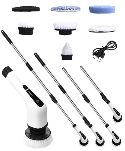 Electric Spin Scrubber Cleaning Brush: Cordless Power Shower Scrubber for Cle...