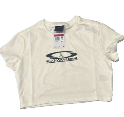 Air Jordan x Travis Scott Women s Sail T Shirt fq7805-133 SIZE LARGE