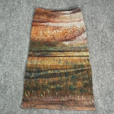 Margaret OLeary Landscape Print Midi Knit Skirt Size S Made in USA