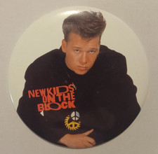 New Kids On The Block Donnie Wahlberg Large 6" Button Pin back Jumbo 1989