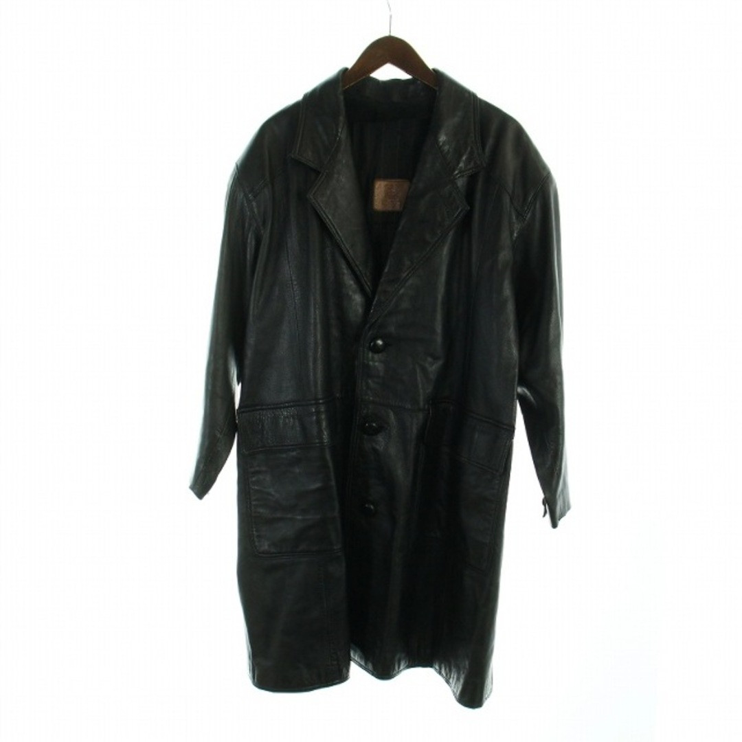 Loewe Vintage Chester Coat Leather Long Sleeve Full Lining Logo 