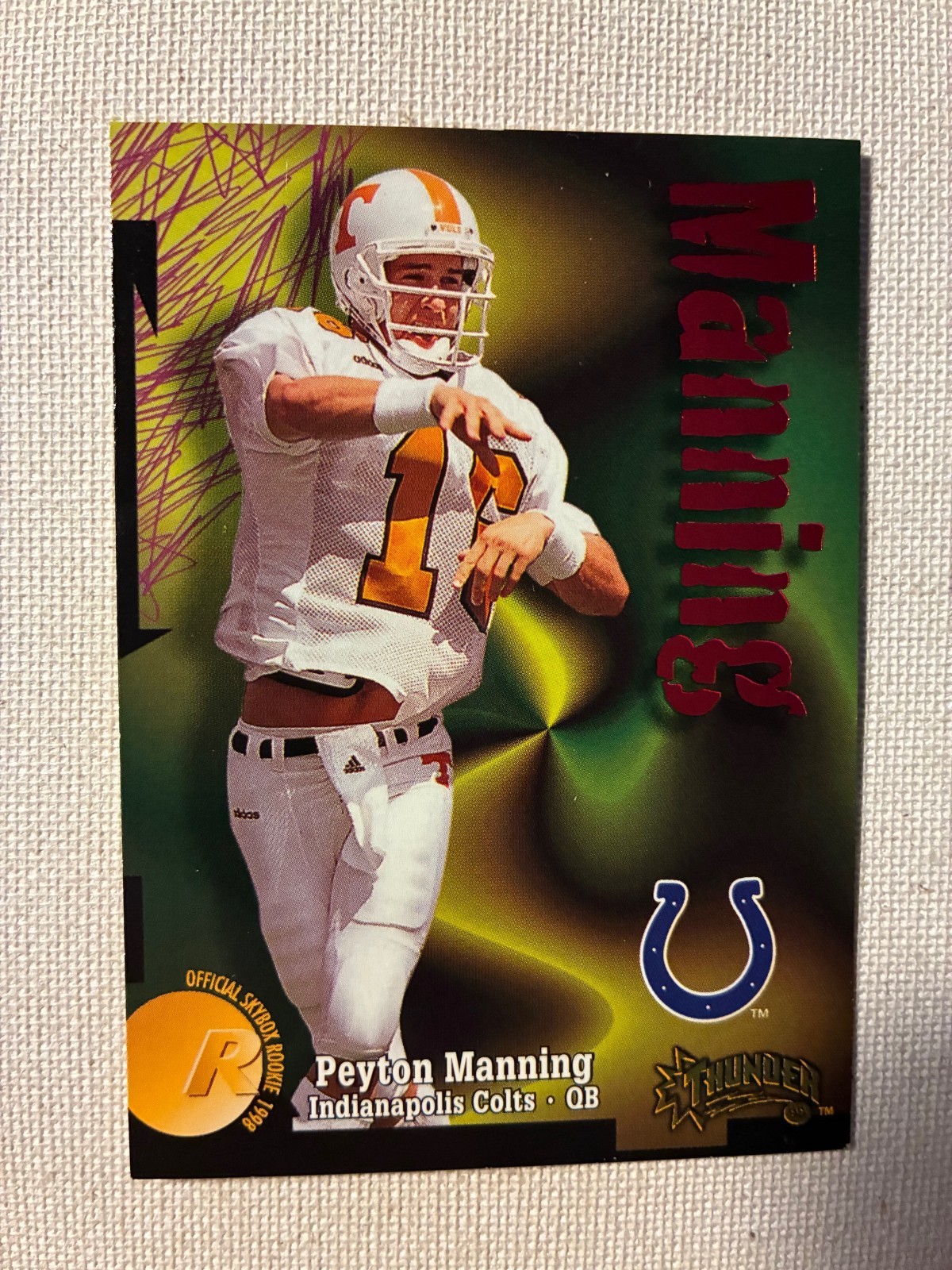 1998 SkyBox Thunder Peyton Manning #239 Rookie Indianapolis Colts
