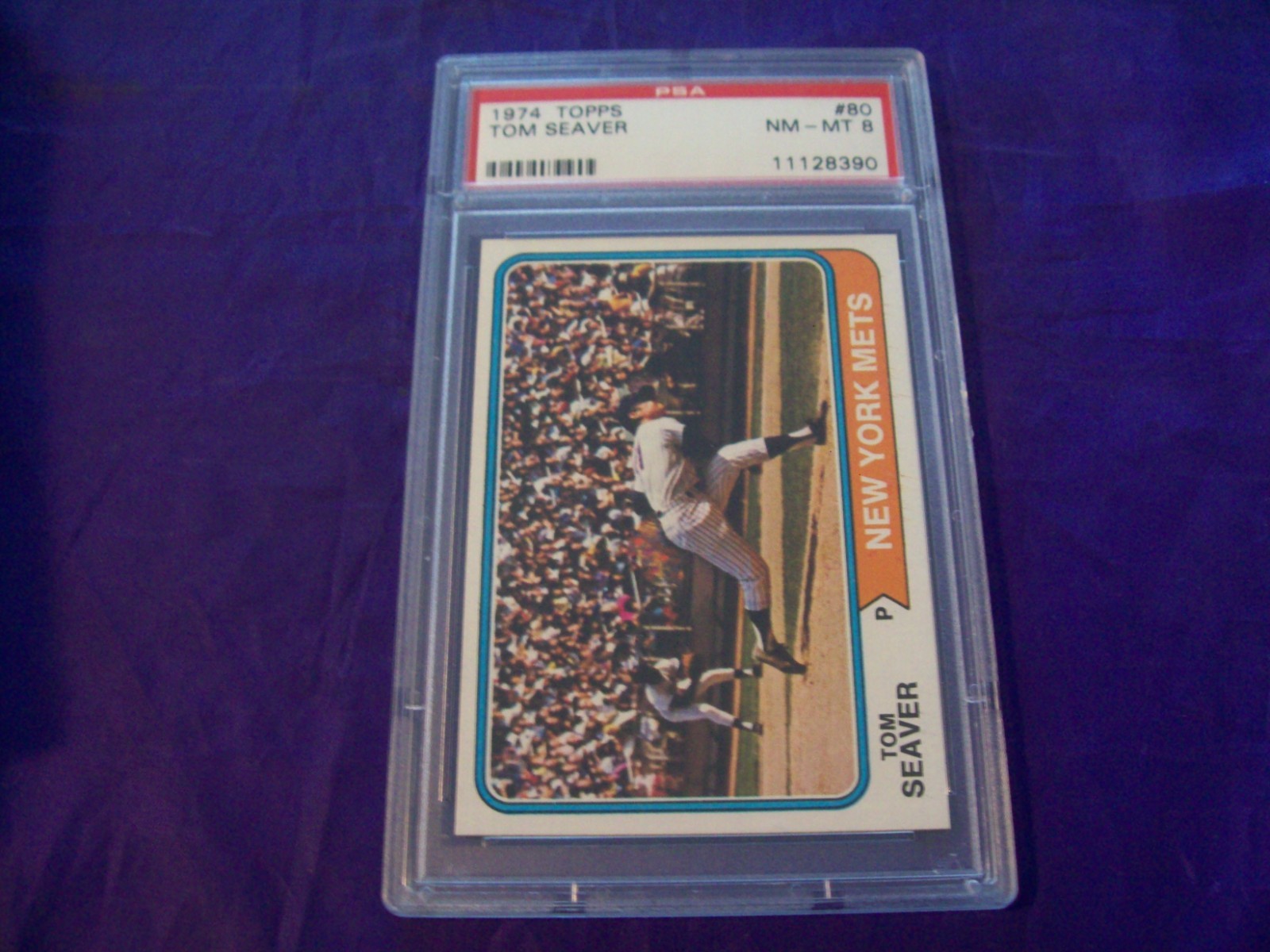 1974 TOPPS #80 TOM SEAVER PSA 8