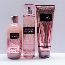 Bath Body Works A THOUSAND WISHES Body Cream, Bubble Bath and Fragrance Mist