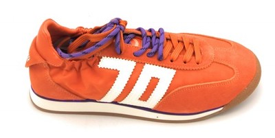 Back 70 Rocket sneaker stretch fabric suede orange rubber bottom S