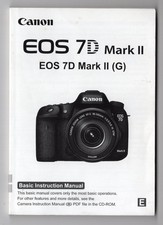 Canon EOS 7D Mark II Genuine Camera Instruction Manual In English