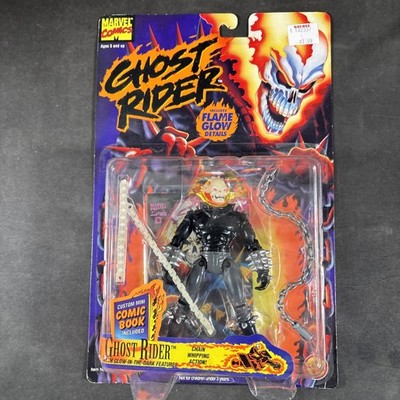 GHOST RIDER MARVEL COMICS GLOW IN THE DARK GITD TOY BIZ ACTION FIGURE 5'' NEW
