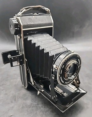 1937 Beier Beirax 6x9 Camera Rodenstock Triar 4.5/105mm Lens Prontor II WORKS