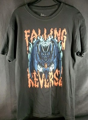 Falling In Reverse Bat Men Womens Size Large T-shirt Black Unisex Great Shape