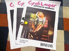 Cyndi Lauper Suitcase Of Memories 3 PROMO Poster + Promo Pins October 2026 NYC
