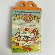 Vintage 1987 McDonalds Happy Meal Box Muppet Babies Baby Kermit Jim Henson