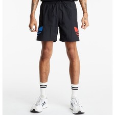 Adidas Originals Adicolor Black Swim Trunks Shorts Elastic Sz L
