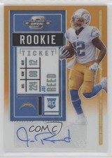 2020 Panini Contenders Optic Rookie Ticket Orange Prizm 30/50 Joe Reed Auto 1p5