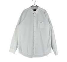 Gant Men's Casual The Broadcloth Regular Fit White Shirt Size XL
